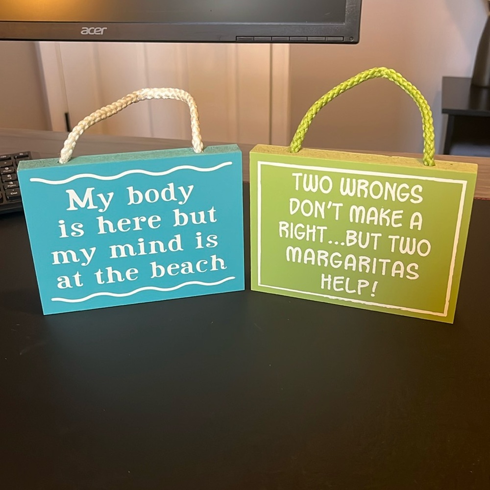 (2) Outdoor Hanging Patio Decor